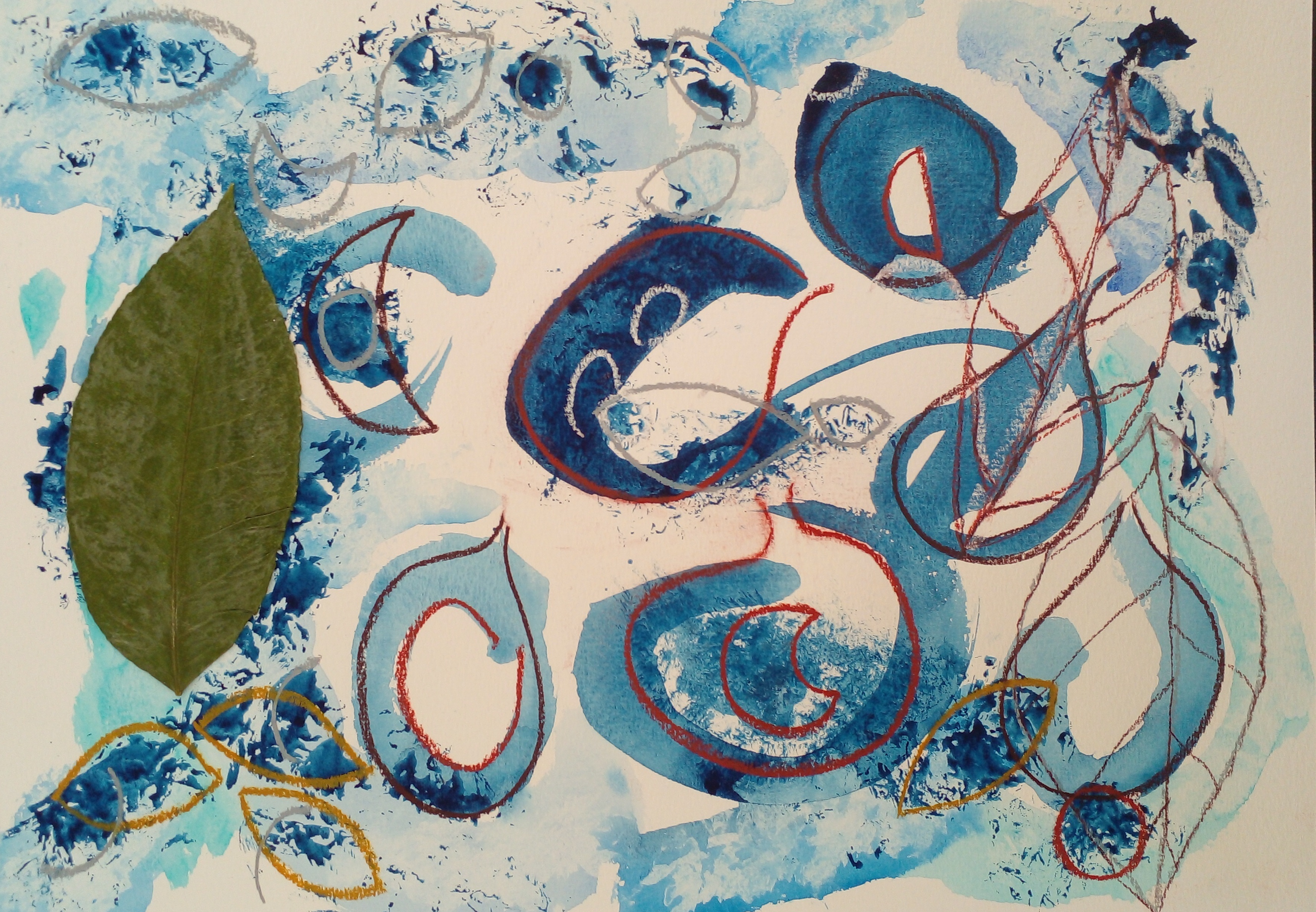 Lemon Leaf, Porcelain and Drawing II